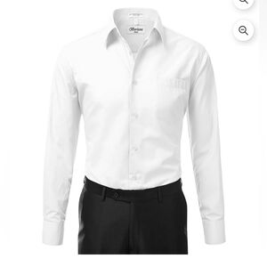 Berlioni Classic White Men's Dress Shirt